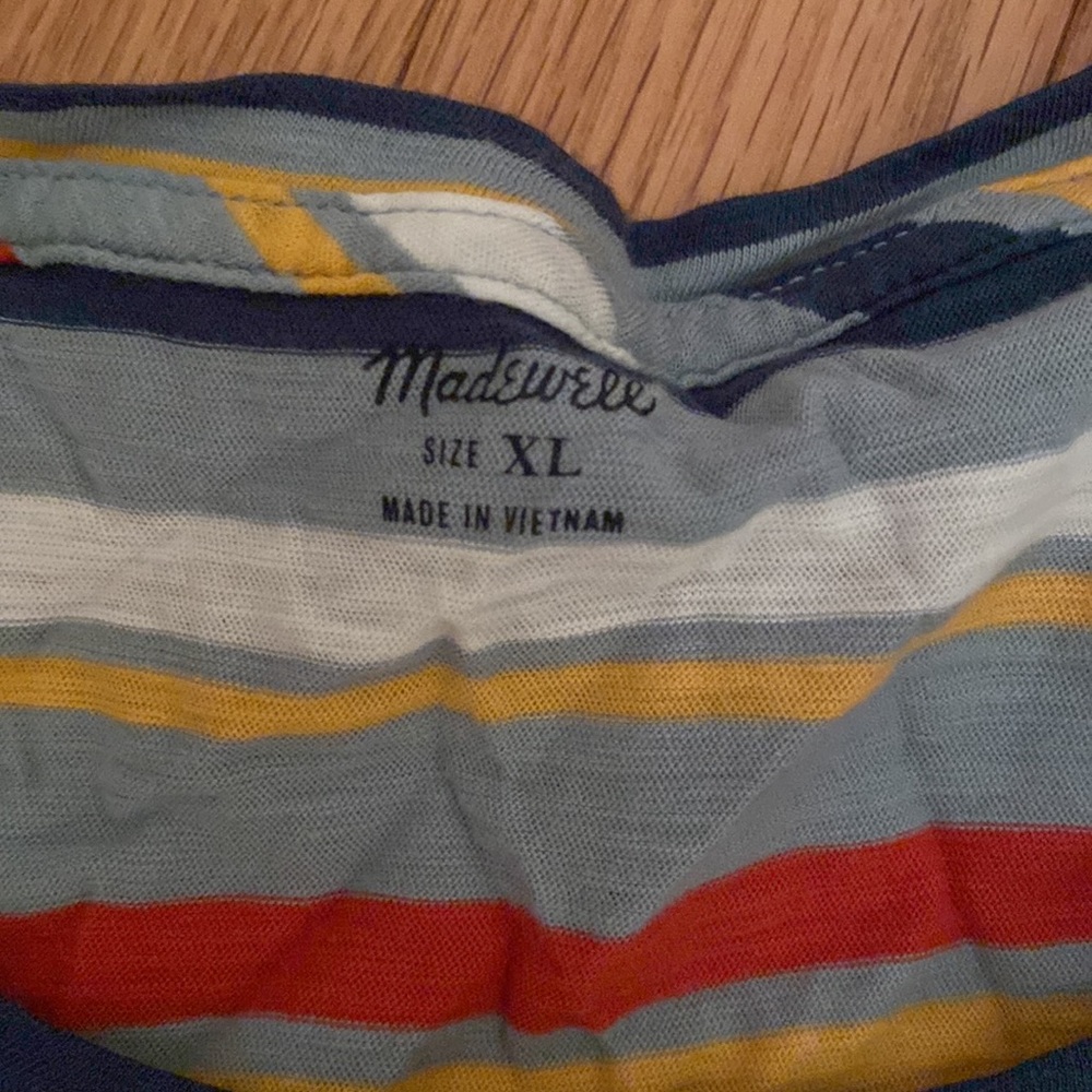 Madewell NWOT❗️Whisper Cotton T-Shirt in Carlsbad Stripe - Picture 3 of 7